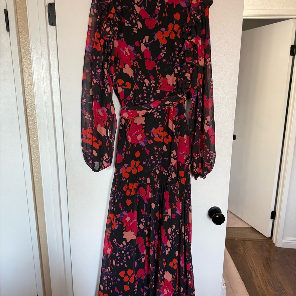 SLATE AND WILLOW FLORAL MIDI WRAP DRESS- EUC- XXL - Picture 12 of 16
